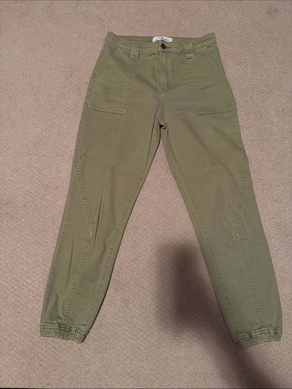 KanCan Olive Utility Cargo Joggers